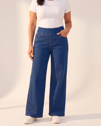 Jeans Wide Leg VivaCuerpo™ — Sin Botón, Sin Cierre