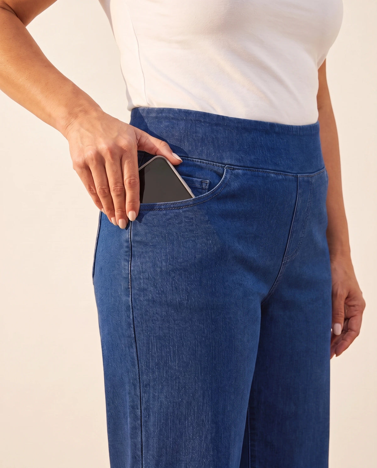 Jeans Wide Leg VivaCuerpo™ — Sin Botón, Sin Cierre