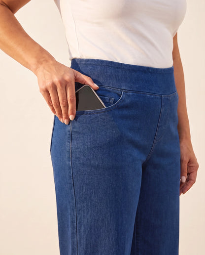 Jeans Wide Leg VivaCuerpo™ — Sin Botón, Sin Cierre