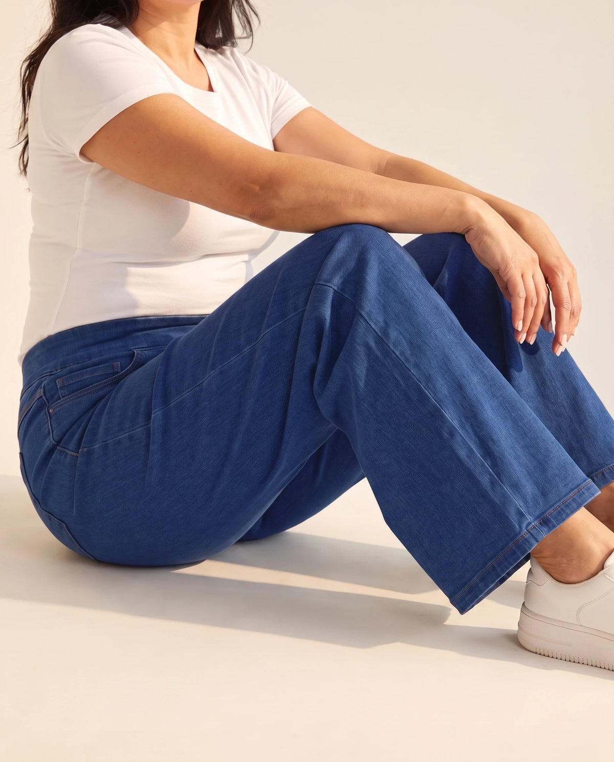 Jeans Wide Leg VivaCuerpo™ — Sin Botón, Sin Cierre