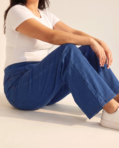Jeans Wide Leg VivaCuerpo™ — Sin Botón, Sin Cierre
